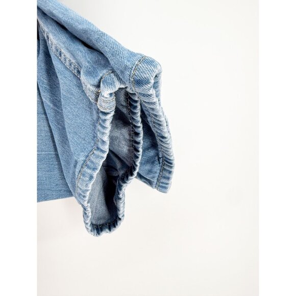 zara denim chambray loose fit drawstring jean pants US4 - Picture 4 of 6